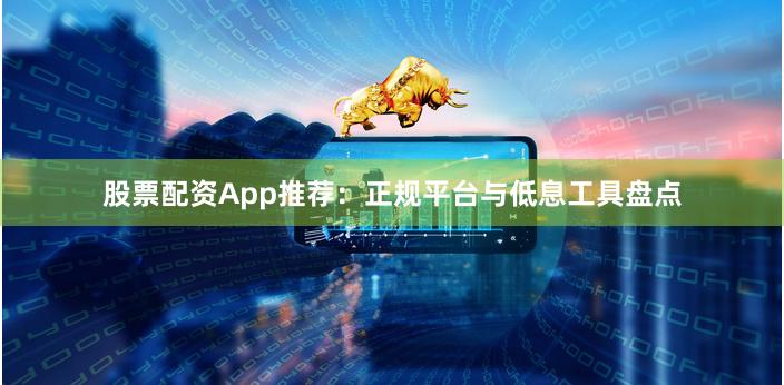 股票配资App推荐：正规平台与低息工具盘点